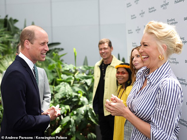 Hannah Waddingham also told Prince William not to spoil Fall Guy while the couple chatted about it.