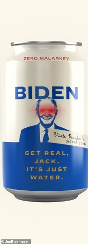 The water can is now on sale at JoeBiden.com