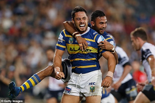 The full-back's glittering football career (pictured playing for Parramatta in 2018) now appears to be over despite him being granted his release.