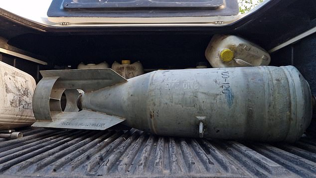 The 100kg payload that was loaded onto the drone that would be sent towards Russian targets