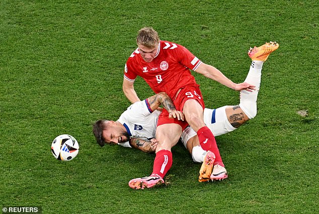 Manchester United's Danish striker Rasmus Hojlund (above) is yet to score