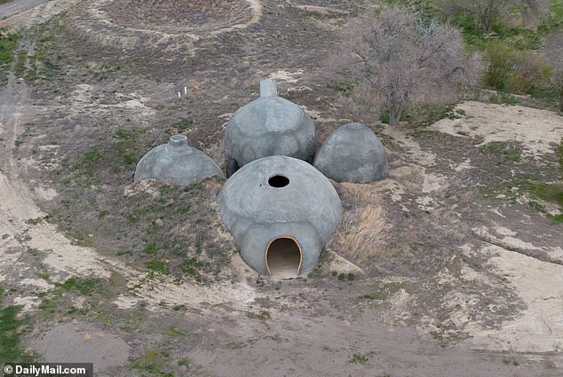 The domes did not appear to be undergoing maintenance in images taken of the ranch last month.