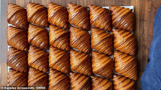 Customers get up early to try the store's famous croissants.