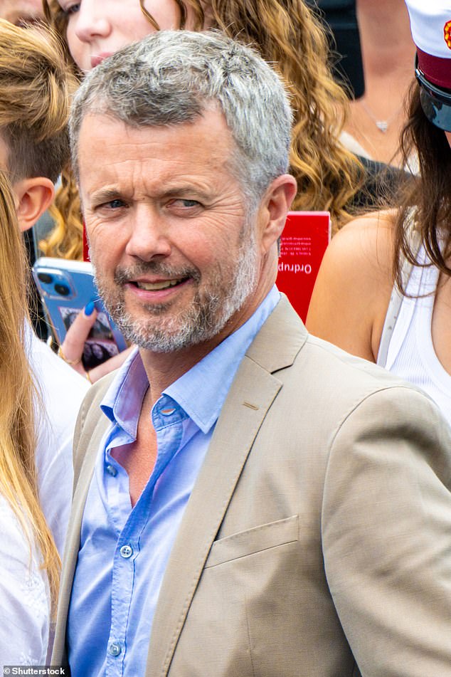 King Frederick of Denmark looked equally proud as he attended his eldest son's graduation ceremony.