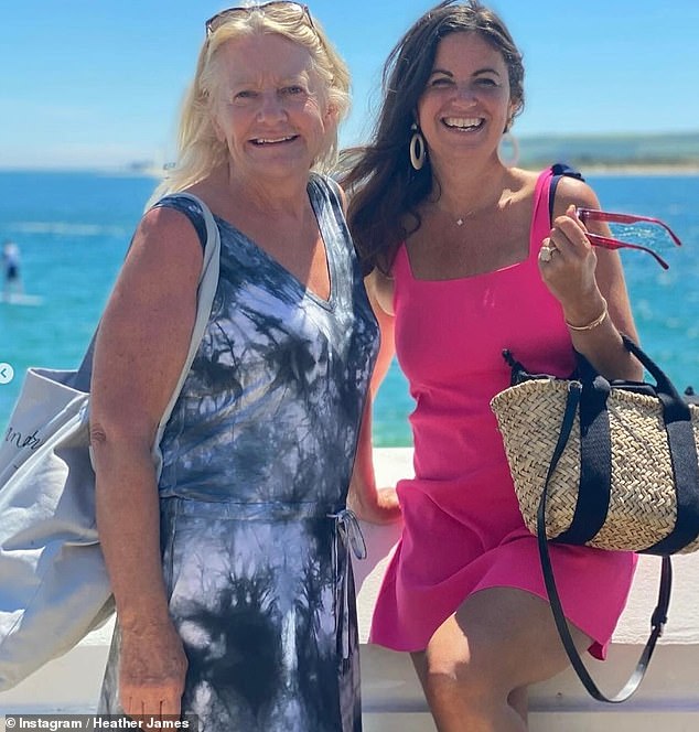 Another post shows Heather and Deborah together, sitting in front of the beach, wearing colorful outfits.