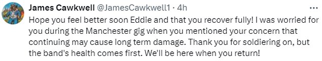 Fans shared their anger over the cancellation of the concert and said they would lose money after having paid for travel and accommodation.