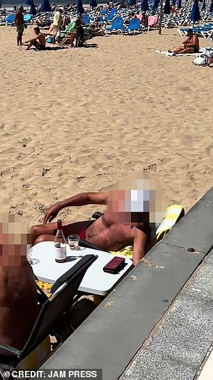 It is unclear whether the two men were fined, but they were reportedly removed from the beach.