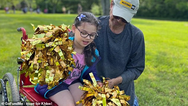 Khloe's father, David Garcia, and her teachers noticed that last year she began having trouble walking and jumping. Within weeks, she could barely close her backpack.