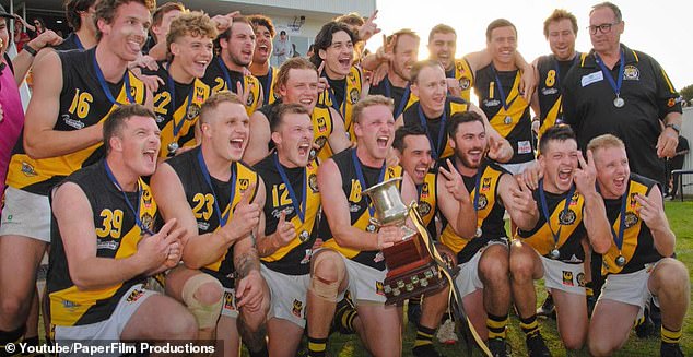 Club president Wayne Stubber says the club will keep its promise to adopt whatever name the winner chooses, even if the winner is a rival football team (pictured, the Railways team celebrating a victory).