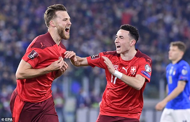 Two draws between both nations allowed the Swiss to finish above the Italians in their qualifying group for the 2022 World Cup in Qatar.