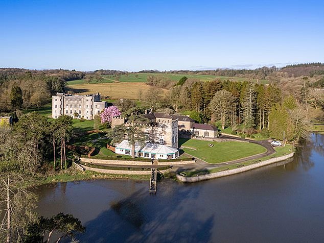 Drone shots of the hotel that Hanbury and his wife Emma compared to a prison on social media