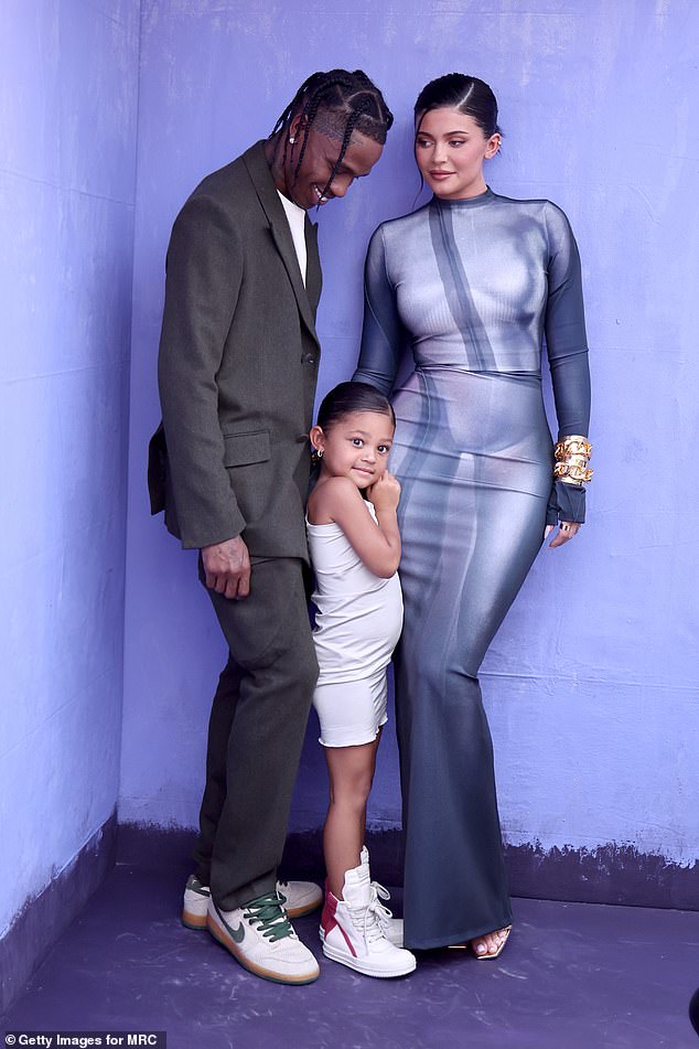 Jenner is a mother of two and shares Stormi, 4, and Aire, 2, with rapper Travis Scott, whom she dated on and off from 2017 to 2022; Travis, Stormi and Kylie spotted in 2022