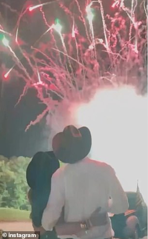 They were also able to enjoy some fireworks.