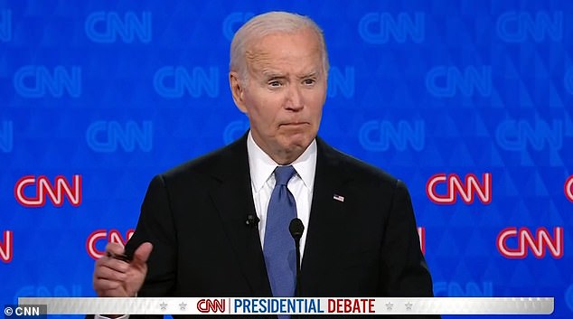 Biden spoke in a low, soft voice and often finished his response without using all of the time allotted to him.