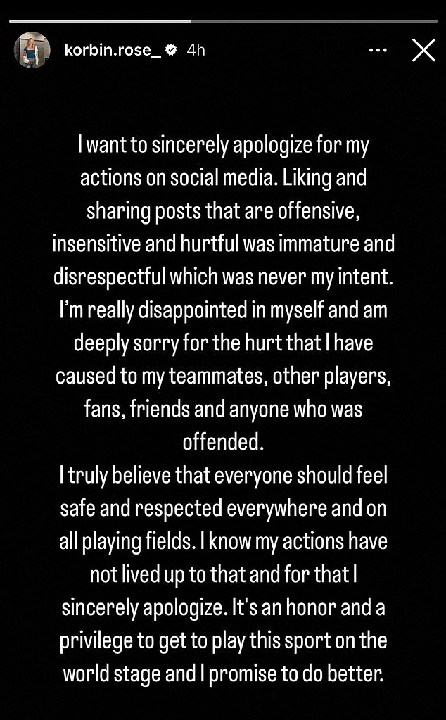 Albert posted an apology on social media shortly after the controversy arose in March.