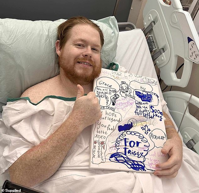 The 40-year-old told Daily Mail Australia he was feeling overwhelmed and grateful for the support he has been receiving from family and friends.