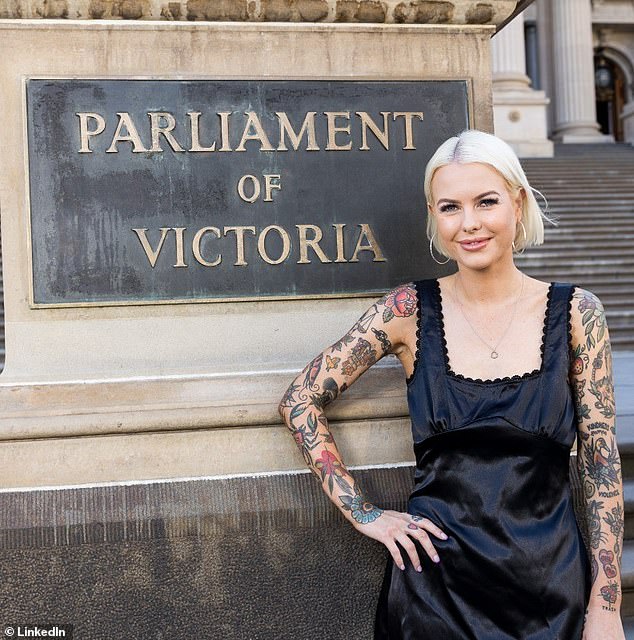 Ms Purcell (pictured) is the youngest woman to serve in any Australian parliament and the second youngest to be elected to the Victorian Legislative Council.