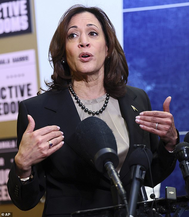 White House candidate Kamala Harris also fell when facing the former president, falling three percent behind in a survey of 1,011 likely voters.