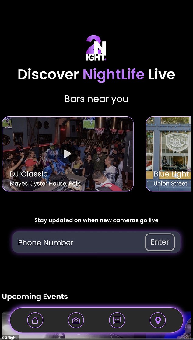 2night, the startup behind the app, hoped the service would promote nightlife in the area by allowing users to watch live streams from bars and clubs and determine whether it was the right vibe.