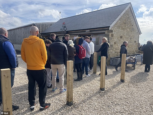 Huge queues have been pictured outside Jeremy Clarkson's Diddly Squat farm shop in the Cotswolds following its reopening last month.