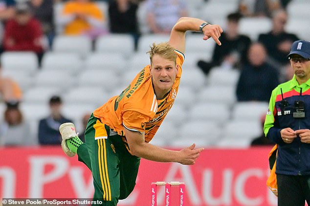 Fast bowler Dillon Pennington (pictured) has also been called up for the first time.