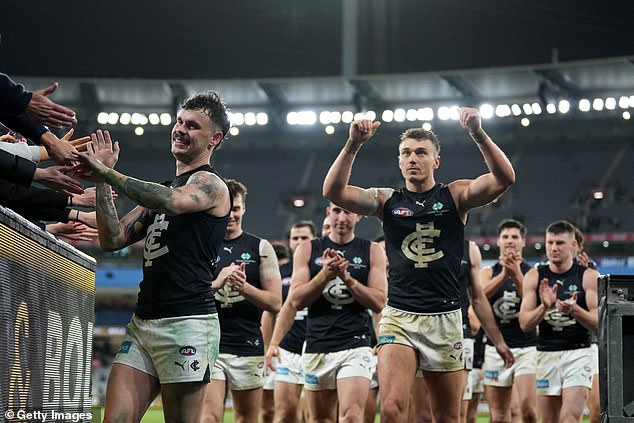 It was all smiles for Carlton as they beat Richmond at the MCG.