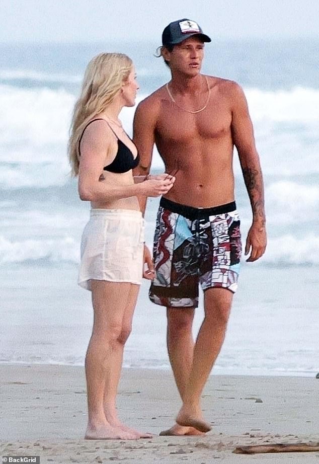 Ellie has since moved on with her relationship with hunky surfer Armando Perez (pictured together in March).