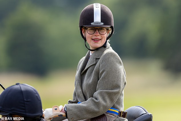 The royal, who is a horse enthusiast, looked comfortable getting into the saddle, taking part in the sport she loves.