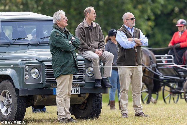 While his daughter competed, proud father Prince Edward made sure to watch all the action.