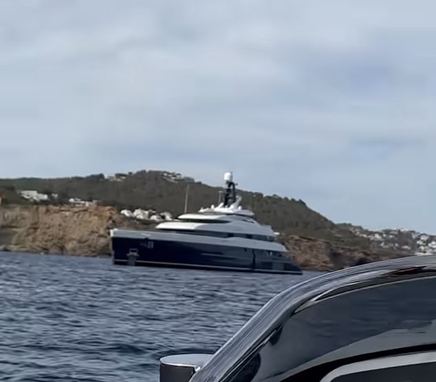 Christopher shared a glimpse of the luxury yacht where Jordan is staying with his family.