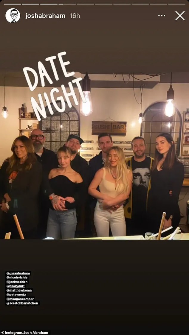 Earlier in the evening, music producer Josh Abraham shared a group photo on his Instagram Stories.