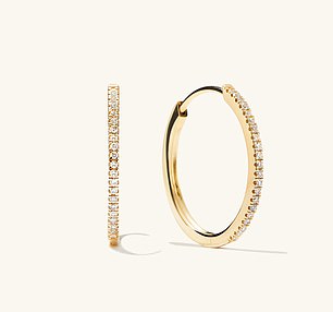 Pave diamond hoop earrings, £498, mejuri.com