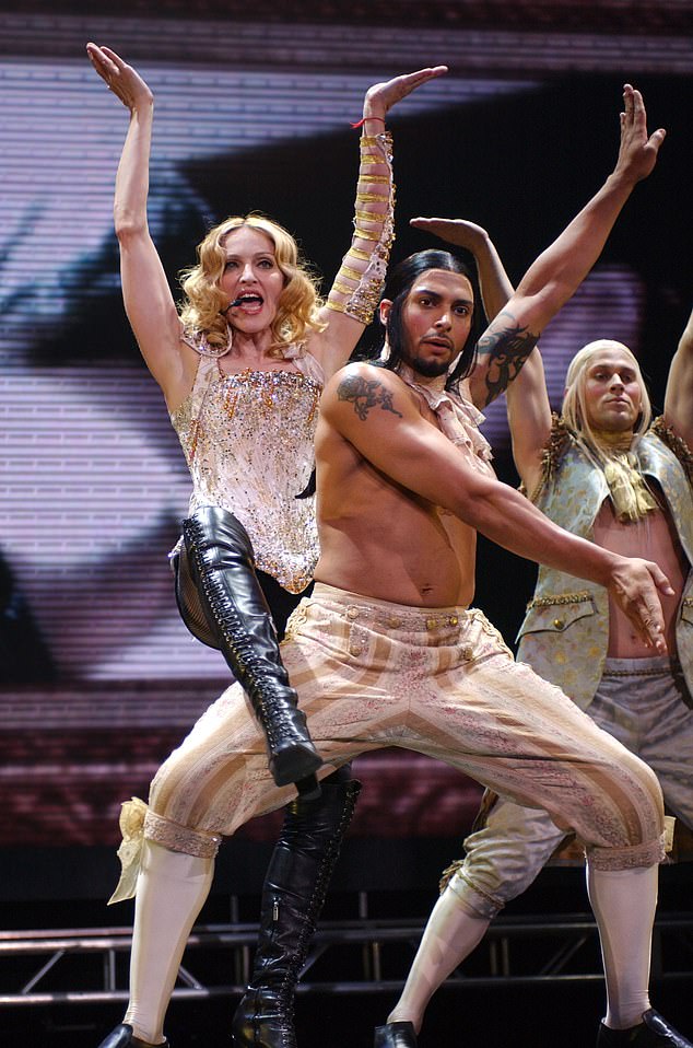 Madonna pictured on stage Voguing at 204