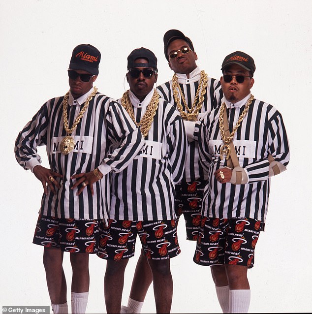 Brother Marquis (second from right) joined the group shortly after its founding and performed on the group's early hit LPs, which were mired in controversy; (From left to right) Mr. Mix (David Hobbs), Fresh Kid Ice (Chris Wong Won), Brother Marquis (Ross) and Luke Skyywalker (Luther Campbell)