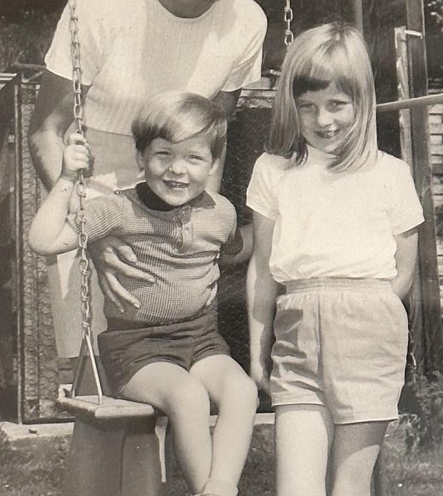 A young three-year-old Earl Spencer is photographed with his sister, Diana, in 1967, before being sent to boarding school.