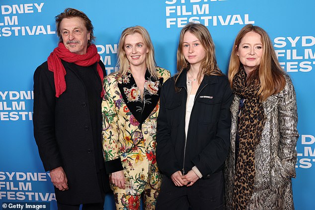 Miranda, 56, put on a stylish display as she posed alongside her sister Gracie, 37, husband Peter O'Brien and daughter Darcey, 19, for the premiere.