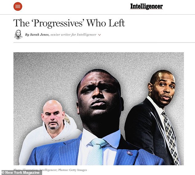 The article focused on Fetterman, Jones and Torres showed an image of Lt. Governor Delgado (right). The image was later updated to show Torres.