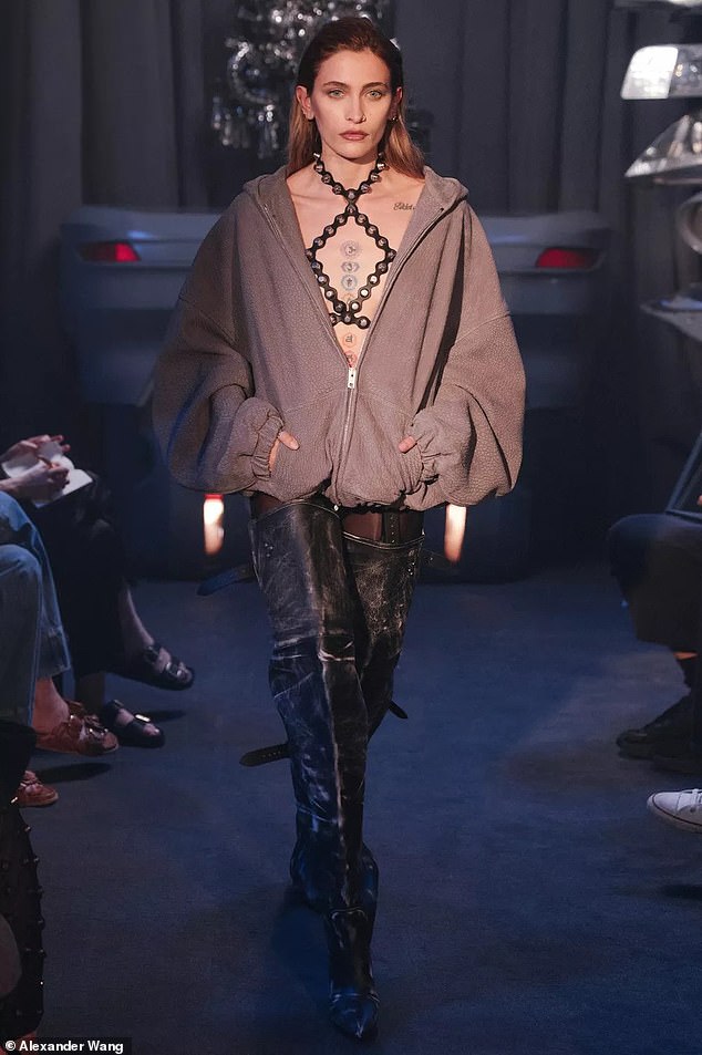 Paris Jackson also attended the show after returning to the runway at Alexander Wang's show on Wednesday in New York City's SoHo neighborhood.