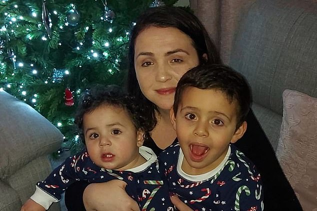 FAMILY: Mandy Kelly is pictured with her two sons Zayn and Kareem, before the three were separated by her ex-husband.