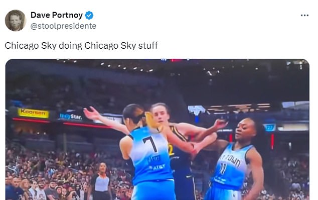 Barstool boss Dave Portnoy took to X to accuse Chicago Sky of 'doing Chicago Sky stuff'