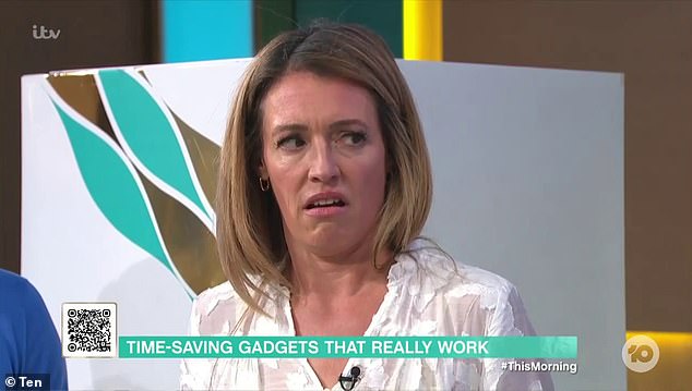 The reusable toilet paper roll horrified both ITV presenters Ben Shephard and Cat Deeley (pictured), who looked visibly stunned, and the cast of The Project in Australia.