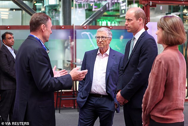 Bill Gates and Prince William tour the Innovation Showcase at the Breakthrough Energy Summit in London, June 27, 2024.