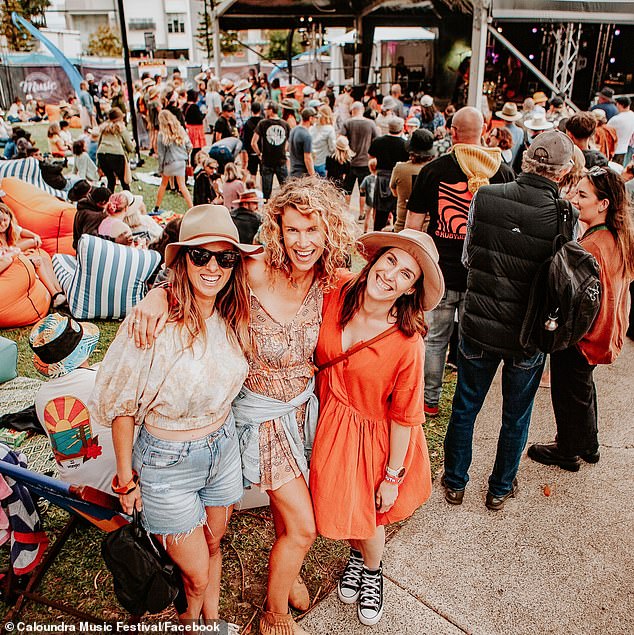 Music lovers are pictured at the discontinued Caloundra Music Festival.