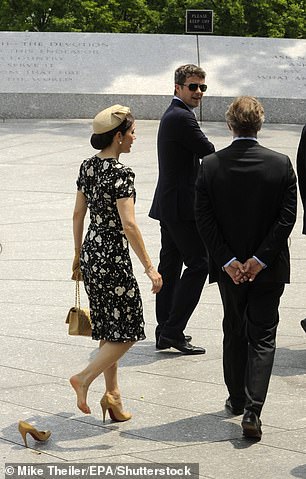 Queen Mary of Denmark lost her shoe when she and her husband, King Frederick, visited John F. Kennedy's grave at Arlington National Cemetery in Virginia in 2010.