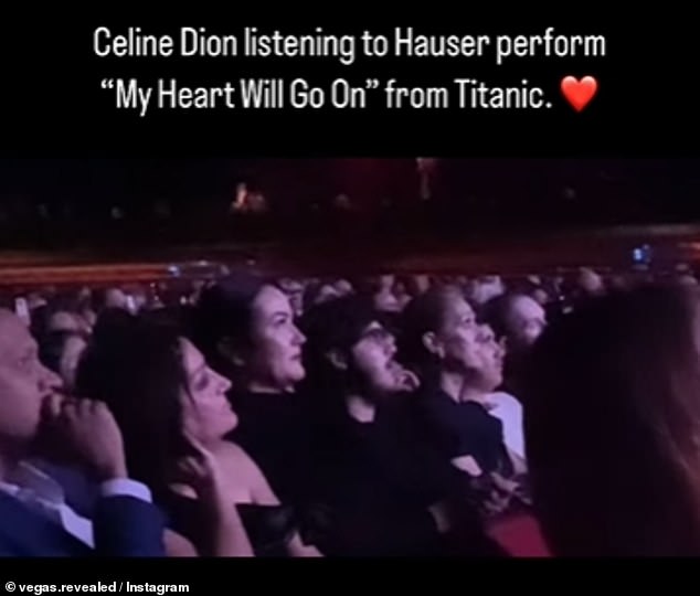 It turns out HAUSER was aware of his special VIP guest before Saturday's concert and performed a rendition of My Heart Will Go On, which was the hit song from Titanic (1997) recorded by Dion for the soundtrack, according to TMZ.