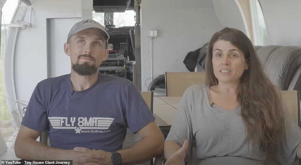 In a YouTube interview with Tiny House Giant Journey, the couple, who work as pilots and flight instructors, detail the DIY process step by step.