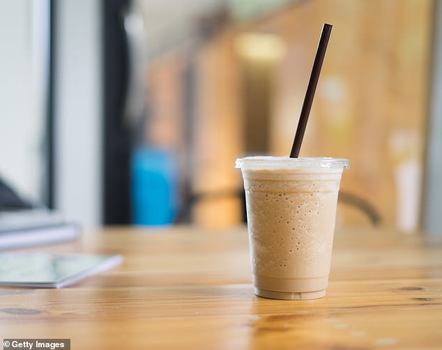 Matt asked the employee if there was more coffee or milk in the iced version, but the woman said they are both regular size and hold two shots of espresso. 'So where do you get the extra damn $7?' he said (file image)