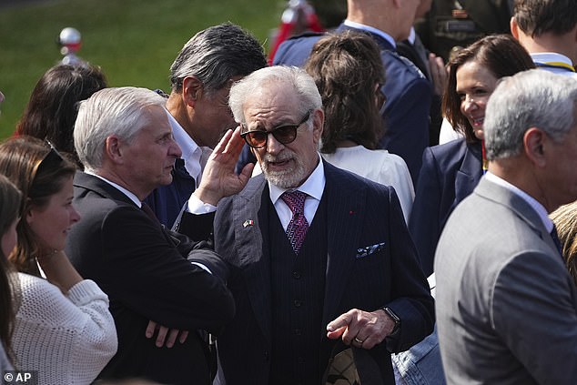 Steven Spielberg attended the ceremony at the American cemetery