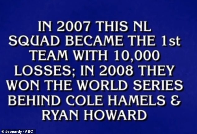 All three players were stumped by a question about the 2008 World Series.