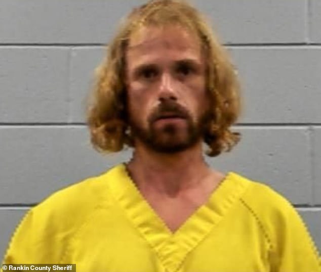 Daniel Callihan, 36, bluntly confessed to the crime when he was taken to jail in Jackson, Mississippi, on Friday and blamed his depression medications.